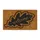 Black Oak Leaf Welcome Calligraphy - Golden Brown Coir Texture Home Decor Gift Doormat - 3