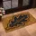 Black Oak Leaf Welcome Calligraphy - Golden Brown Coir Texture Home Decor Gift Doormat - 4