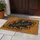 Black Oak Leaf Welcome Calligraphy - Golden Brown Coir Texture Home Decor Gift Doormat - 5