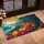 Golden Sunburst Serpentine Floral River Mountain Garden Decor Gift Doormat - 4