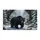 Black Bear Emerging from Cave Snowy Winter Forest - Wildlife Lover Home Decor Gift Doormat - 2