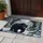 Black Bear Emerging from Cave Snowy Winter Forest - Wildlife Lover Home Decor Gift Doormat - 4