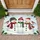 Snowmen Holly Berries Pine Boughs Winter Snowflakes Christmas Holiday Home Decor Doormat - 1