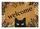 Golden Brown Natural Fiber Black Cat Welcome - Everyday Home Decor Cat Lover Gift Doormat - 7