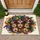 Jeweled Mardi Gras Masks Golden Filigree - Mardi Gras Celebration Decor Doormat - 1