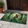 Deer Antler Spirit Woman Glowing Orb Raven - Woodland Decor Gift Doormat - 5