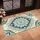 Persian Tile Floral Medallion Geometric Ogee Frame Scrolling Rosettes - Home Decor Gift Doormat - 4