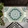 Persian Tile Floral Medallion Geometric Ogee Frame Scrolling Rosettes - Home Decor Gift Doormat - 6
