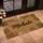 Mahalo Script Black Tropical Monstera Hibiscus Texture - Home Decor Gift Doormat - 4