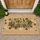 Golden Christmas Snowflakes Paw Prints - Holiday Home Decor Gift Doormat - 1