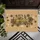 Golden Christmas Snowflakes Paw Prints - Holiday Home Decor Gift Doormat - 6