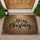 Merry Christmas Text Pine Holly Gold Lights - Christmas Holiday Home Decor Gift Doormat - 1