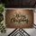 Merry Christmas Text Pine Holly Gold Lights - Christmas Holiday Home Decor Gift Doormat - 6