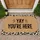 Leopard Print 'YAY YOU'RE HERE' Welcome Message - Celebration Home Decor Doormat - 1