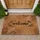 Welcome Cursive Botanical Branch Natural Fibrous Texture - Housewarming Home Decor Gift Doormat - 1