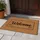 Welcome Script Black Leaf Motifs Background - Home Decor Gift Doormat - 5