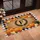 Custom Letter Monogram Autumn Pumpkins Fall Leaves Buffalo Check - Harvest Home Decor Doormat - 4
