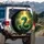 Coiled Snake Tropical Foliage Glowing Key-Heart - Wildlife & Nature Lover Gift Spare Tire Cover - 3