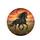 Black Friesian Horse Galloping Red Poppies Sunset - Horse Lover Gift Spare Tire Cover - 4
