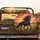 Black Friesian Horse Galloping Red Poppies Sunset - Horse Lover Gift Spare Tire Cover - 2