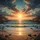 Golden Sun Ocean Waves Rocky Coast & Mediterranean Plants - Outdoor Lifestyle Gift Spare Tire Cover - 6