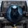 Majestic Black Wolf Head Electric Blue Eyes Moonlit Forest - Wildlife Lover Gift Spare Tire Cover - 1