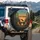 Let's Camp Campfire Adirondack Chairs Camper Moose Sunset - Camping Trip Gift Spare Tire Cover - 3
