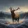 Bull Elk Antlers Cold Morning Frosted Grasses Mountain Forest - Wildlife Gift Spare Tire Cover - 6