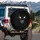 Menacing Sharp-Toothed Grin Glowing Eyes Ethereal Mist - Horror Fan Gift Spare Tire Cover - 3