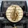 Antique Brass Saxophone Elegant Clefs Musical Notes - Aged Parchment Jazz Music Lover Gift Spare Tire Cover - 1