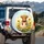 Baby Highland Cow Easter Egg Sunflowers Wildflowers - Spring Easter Gift Spare Tire Cover - 3