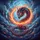Eastern Dragon Fiery Red Blue Energy Swirling Clouds - Fantasy Adventure Gift Spare Tire Cover - 6