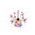 Electric Guitar Soaring Birds Paint Splatters Paint Drips Paint Speckles - Art Lover Gift Spare Tire Cover - 4
