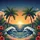 Tropical Palm Trees Ocean Sunset Stars Beach - Outdoor Lifestyle Accessory Spare Tire Cover - 6