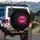 Hot Pink Kiss Mark Dark Fuchsia Smoke Swirls - Bold Style Statement Spare Tire Cover - 3