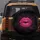 Hot Pink Kiss Mark Dark Fuchsia Smoke Swirls - Bold Style Statement Spare Tire Cover - 5
