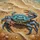 Blue Crab Sandy Beach - Coastal Decor Gift for Beach Lovers Spare Tire Cover - 6