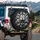 High-Contrast Roaring Lion Head Black White Grunge Storm - Wildlife Lover Gift Spare Tire Cover - 3
