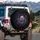 Dark Spectral Menacing Furry Skull Glowing Purple Eyes - Gothic Fantasy Decor Gift Spare Tire Cover - 3