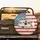 Vintage Travel Trailer American Flag - Road Trip Essential - Camper Gift Spare Tire Cover - 2