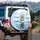 Powerful Arctic White Polar Bear Reflection Majestic Iceberg Scene - Wildlife Lover Gift Spare Tire Cover - 3