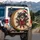 Pirate Skull Snowy Santa Hat Holly - Christmas Holiday Gift for Pirate Lover Spare Tire Cover - 3