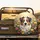 Australian Shepherd Border Collie Puppy Lush Wildflower Cosmos Poppies Garden - Dog Lover Gift Spare Tire Cover - 2