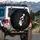 Black White Spaniel Dog Red Feather - Pet Lover Automotive Gift Spare Tire Cover - 3