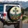 Stained Glass Christian Cross Wildflower Landscape - Christian Faith Gift Spare Tire Cover - 3