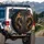 Confronting Mirrored Dragon Heads Obsidian Gold Accents Fiery Eyes - Fantasy Lover Gift Spare Tire Cover - 3
