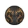 Confronting Mirrored Dragon Heads Obsidian Gold Accents Fiery Eyes - Fantasy Lover Gift Spare Tire Cover - 4