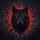 Aggressive Red Eyed Black Wolf Head Crimson Mud Splatter - Untamed Wildlife Gift Spare Tire Cover - 6