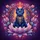 Sapphire Cat Lotus Mandala Boho Lifestyle Gift for Cat Lover Spare Tire Cover - 6