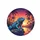 Blue Iguana Red Accents Tropical Sunset Towering Palms Lush Jungle - Wildlife Lover Gift Spare Tire Cover - 4